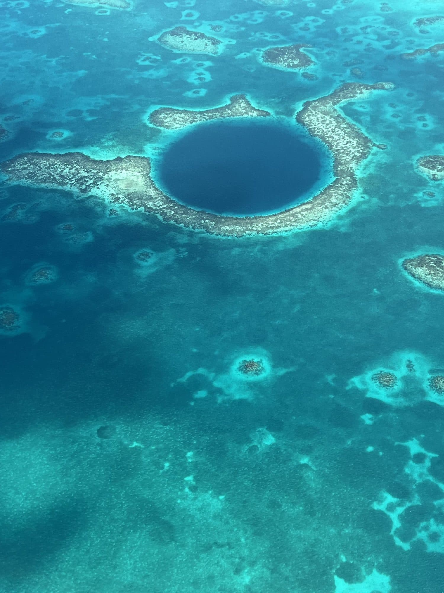 The Great Blue Hole from above